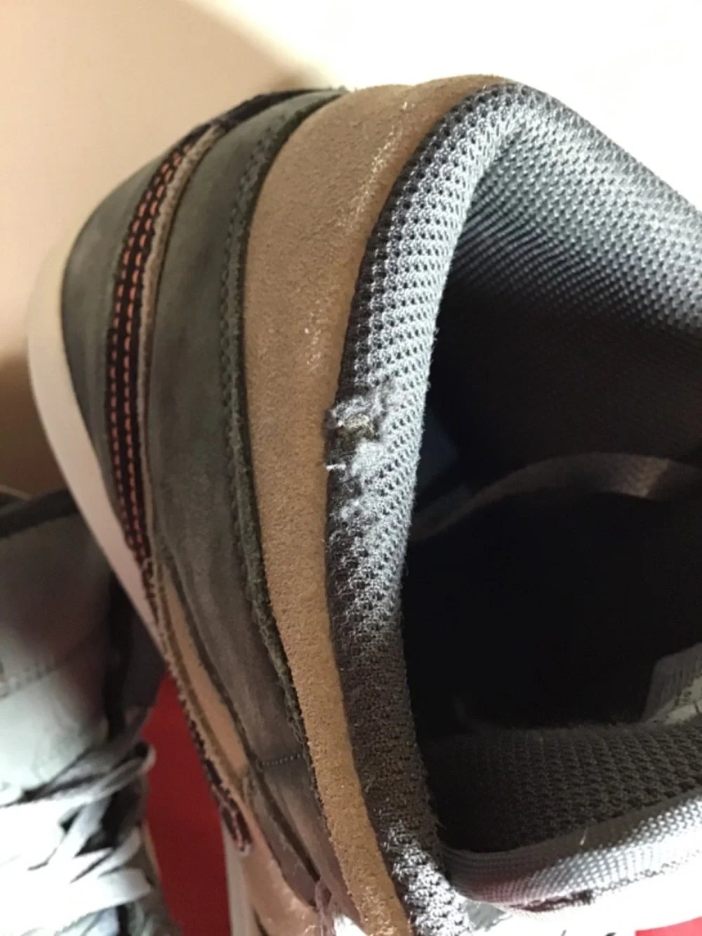 Jordan High Top Sneakers Gray with Orange Accents